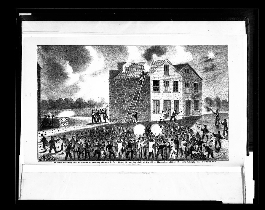 The mob attacking the warehouse of Godfrey Gilman & Co.